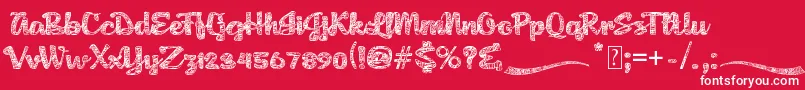 AgnesPlatoon Font – White Fonts on Red Background