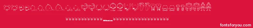 Mixone Font – White Fonts on Red Background