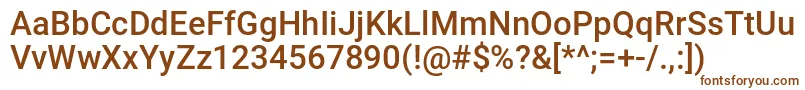 Шрифт Duvallsmallcapsoutline – коричневые шрифты на белом фоне