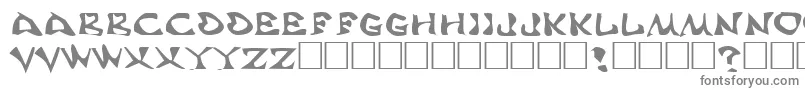 フォントAaahSpeed – 白い背景に灰色の文字