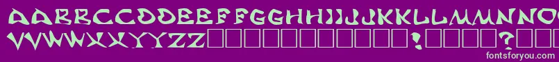 Шрифт AaahSpeed – зелёные шрифты на фиолетовом фоне