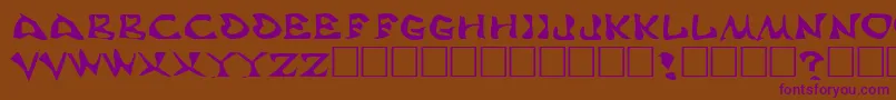 AaahSpeed Font – Purple Fonts on Brown Background