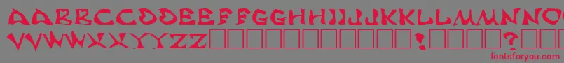 AaahSpeed Font – Red Fonts on Gray Background