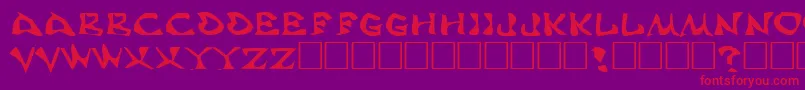 AaahSpeed Font – Red Fonts on Purple Background