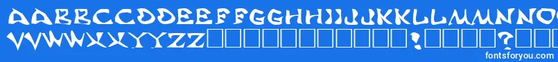 AaahSpeed Font – White Fonts on Blue Background