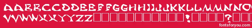 AaahSpeed Font – White Fonts on Red Background