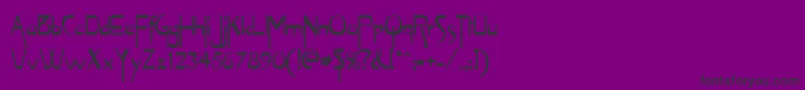 Tentakel Font – Black Fonts on Purple Background