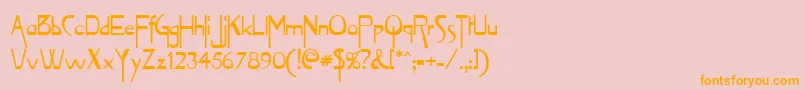 Tentakel Font – Orange Fonts on Pink Background