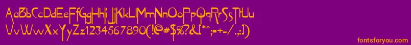 Tentakel Font – Orange Fonts on Purple Background