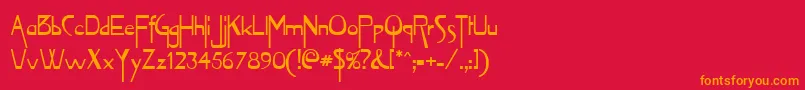 Tentakel Font – Orange Fonts on Red Background