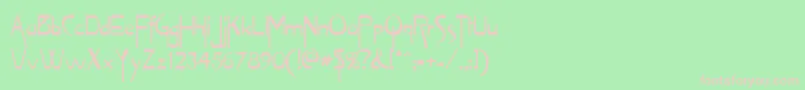 Tentakel Font – Pink Fonts on Green Background