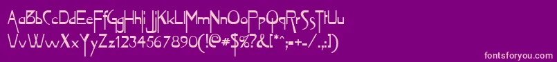 Tentakel Font – Pink Fonts on Purple Background
