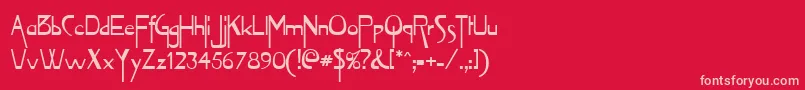 Tentakel Font – Pink Fonts on Red Background