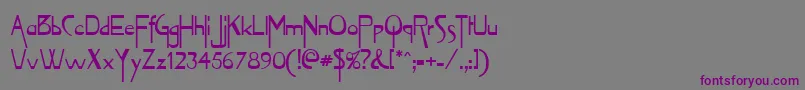 Tentakel Font – Purple Fonts on Gray Background