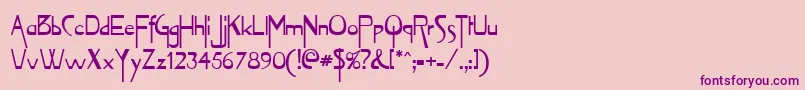 Tentakel Font – Purple Fonts on Pink Background