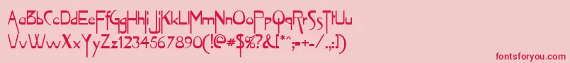 Tentakel Font – Red Fonts on Pink Background