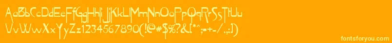 Tentakel Font – Yellow Fonts on Orange Background