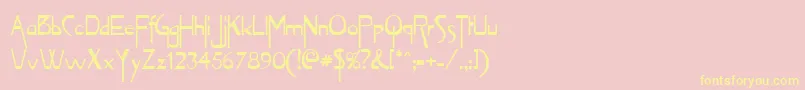 Tentakel Font – Yellow Fonts on Pink Background