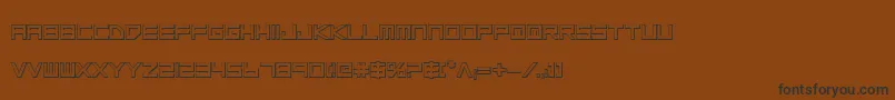 フォントLgsb3D – 黒い文字が茶色の背景にあります