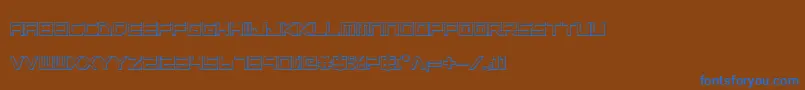 Lgsb3D Font – Blue Fonts on Brown Background