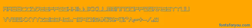 フォントLgsb3D – オレンジの背景に青い文字