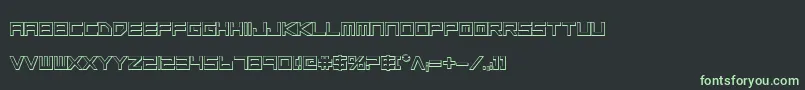Fonte Lgsb3D – fontes verdes em um fundo preto
