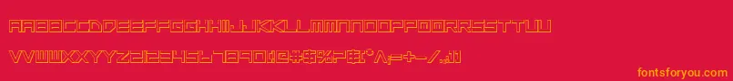 Lgsb3D-Schriftart – Orangefarbene Schriften auf rotem Hintergrund