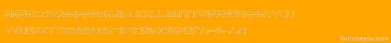 Lgsb3D-Schriftart – Rosa Schriften auf orangefarbenem Hintergrund