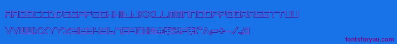 Lgsb3D Font – Purple Fonts on Blue Background