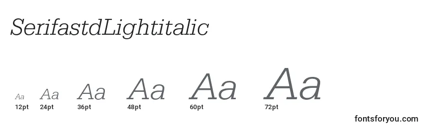 SerifastdLightitalic Font Sizes