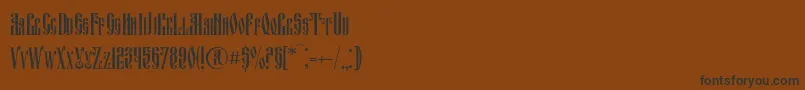 Fitavjazc Font – Black Fonts on Brown Background