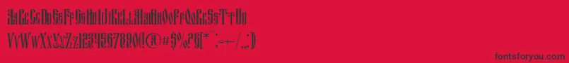 Fitavjazc Font – Black Fonts on Red Background