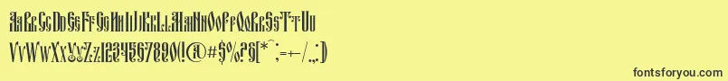 Fitavjazc Font – Black Fonts on Yellow Background