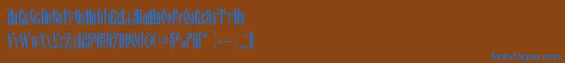 Fitavjazc Font – Blue Fonts on Brown Background