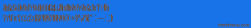 Fitavjazc Font – Brown Fonts on Blue Background