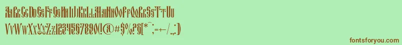 Fitavjazc Font – Brown Fonts on Green Background