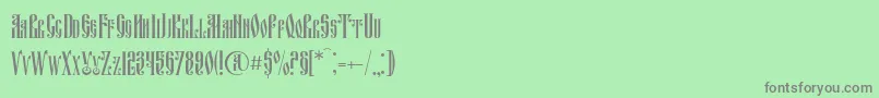 Fitavjazc Font – Gray Fonts on Green Background