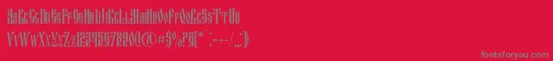 Fitavjazc Font – Gray Fonts on Red Background