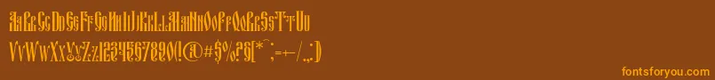 Fitavjazc Font – Orange Fonts on Brown Background
