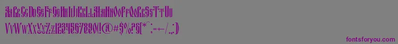 Fitavjazc-fontti – violetit fontit harmaalla taustalla