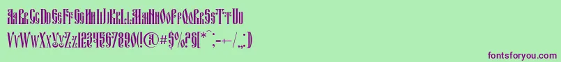 Fitavjazc Font – Purple Fonts on Green Background
