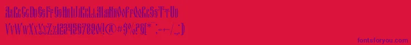 Fitavjazc Font – Purple Fonts on Red Background