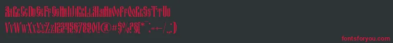 Fitavjazc Font – Red Fonts on Black Background