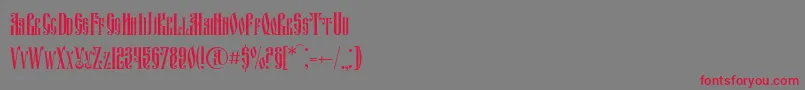Fitavjazc-Schriftart – Rote Schriften auf grauem Hintergrund