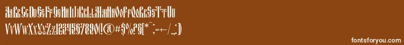 Fitavjazc Font – White Fonts on Brown Background