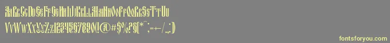 Fitavjazc Font – Yellow Fonts on Gray Background