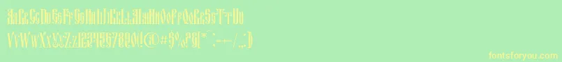 Fitavjazc Font – Yellow Fonts on Green Background