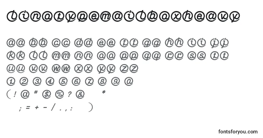 A fonte LinotypeMailboxHeavy – alfabeto, números, caracteres especiais