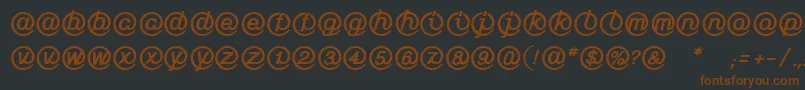 LinotypeMailboxHeavy Font – Brown Fonts on Black Background