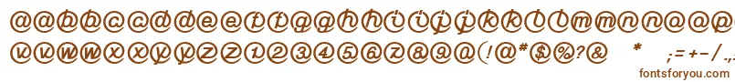 Шрифт LinotypeMailboxHeavy – коричневые шрифты на белом фоне